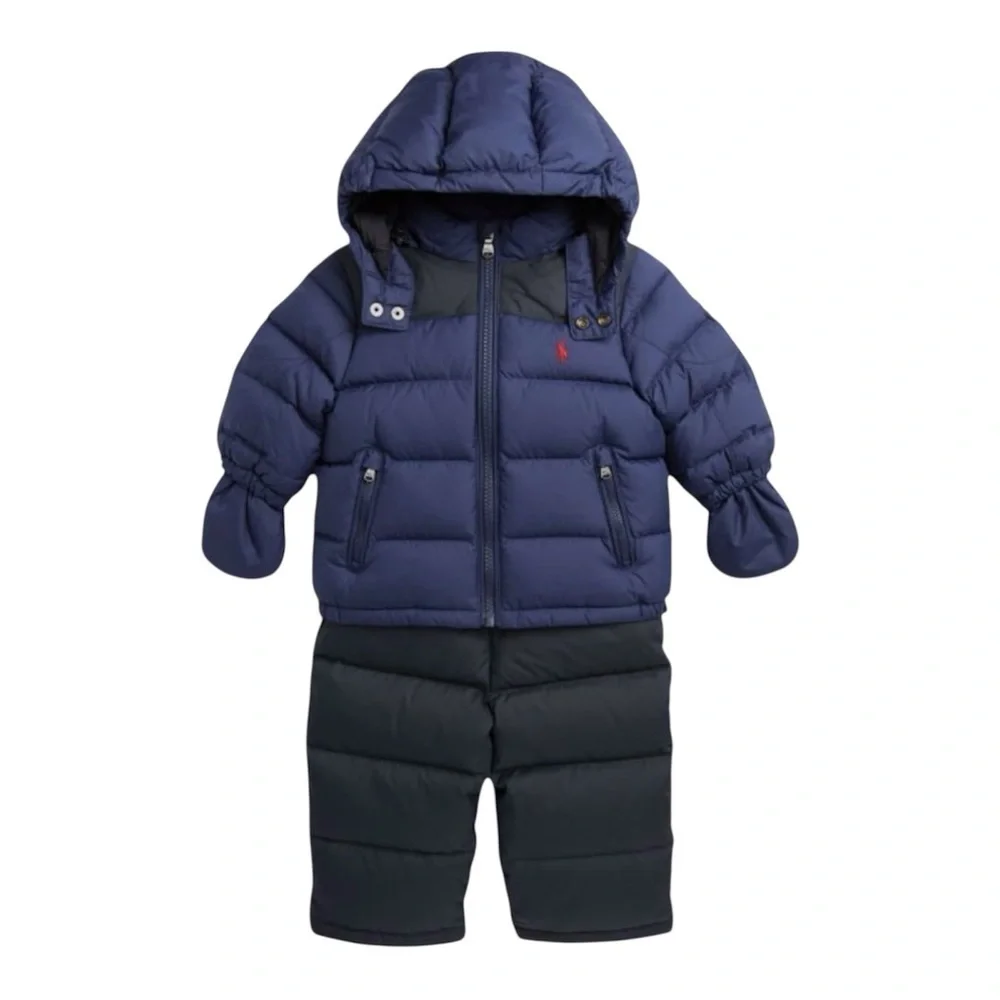 POLO RALPH LAUREN Baby Boy's 3-Piece Hoodie, Shortall & Jacket Set